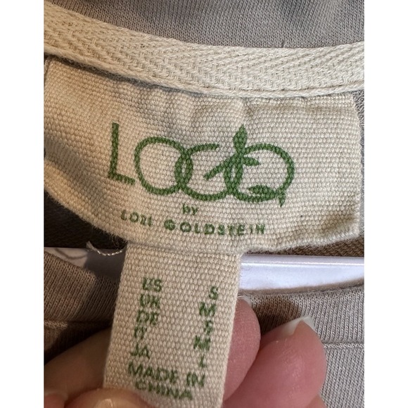 Logo By Lori Goldstein Tunic Top Bamboo 3/4 Sleeve Pockets Sz S lagenlook casual - Picture 2 of 7
